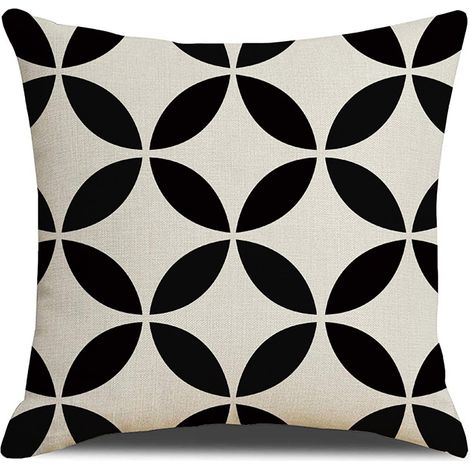 Housse De Coussin Extérieur - 45 x 45 cm - Tissu Polyester Imprimé Résistant Aux UV Et À L Eau - Pour Jardin Terrasse Balcon - Lot De 2 (1/3)