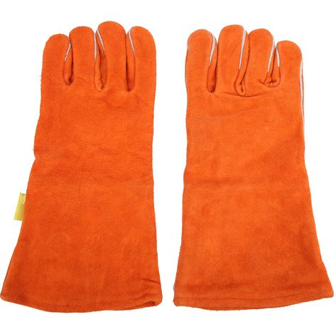 Paire de gants de soudure 35cm, résistants à haute température, protection des mains pour centrale thermique au charbon, taille XL (1/5)