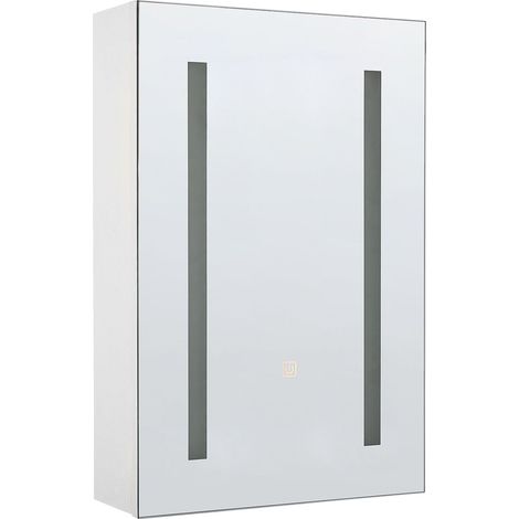 Moderno Armadietto a Muro da Bagno Nero a Specchio 88 x 40 x 35 cm Cameron (1/5)