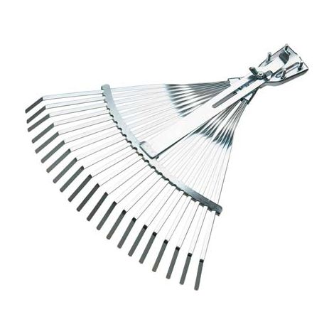 SCOPA GIARDINO A VENTAGLIO A MORSETTO 851B AGEF - ACCIAIO ZINC CM 39/48X41,5 O.MM 26- 2 pezzi
