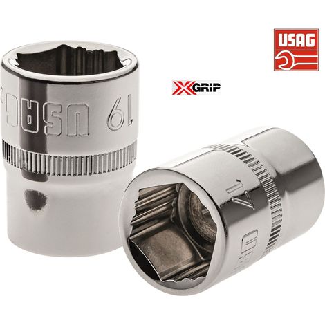 USAG 235 1/2 X CHIAVI A BUSSOLA CON BOCCA ESAGONALE SPECIALE X-GRIP - 19 (1/5)