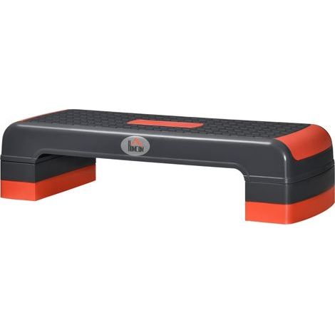 Stepper réglable en hauteur, stepper aérobique, rouge et noir (1/5)