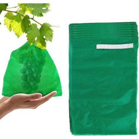 100 Pièces Verts Sachet Protection Fruits, Sachet Protection Raisin en Tissu Non Tissé, Sac Protéger Fruits avec Fil de , Faciles à Utiliser, Utilisés pour Prévenir Guêpes (1/5)