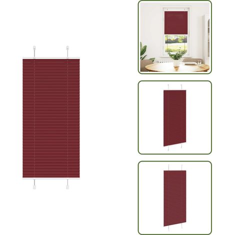 Plissee Bordeauxrot 60x150 cm Stoffbreite 59,4 cm Polyester - Plissee - Plissees - Faltrollo - Jalousie (1/5)