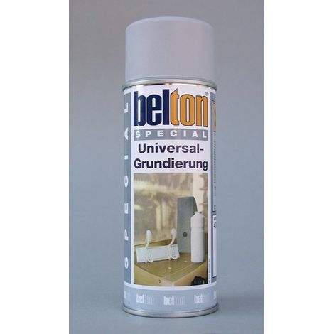 Peinture d'apprêt aérosol - BELTON - Gris - 400ml - Séchage rapide - Application facile (1/4)