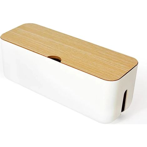 Boîte de rangement pour câbles, multiprise, boîtier de connexion étanche à la poussière, organisateur de prises de chargeur 03998