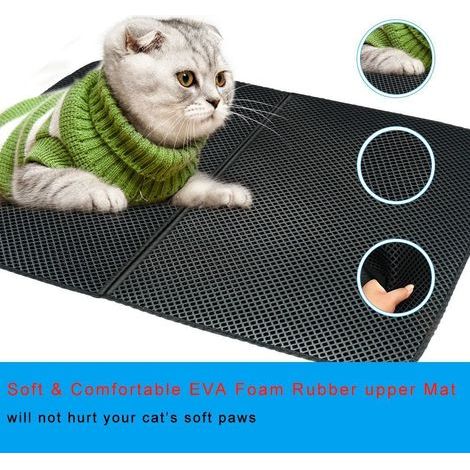 3030CM Tapis de litière pour Chat Tapis pour bac à litière étanche double épaisseur (1/5)