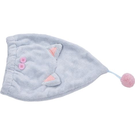 Serviette de bain pour cheveux en polaire corail, douce et absorbante, séchage rapide naturel, idéale pour envelopper les cheveux fins.