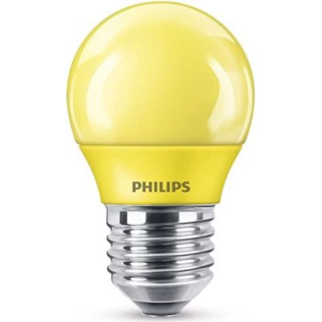Philips - Lampada LED E27, luce GIALLA, ideale per feste, a goccia [Classe di efficienza energetica A] (1/5)