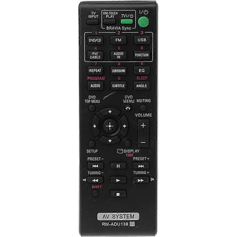 Télécommande de remplacement RM-ADU138 compatible avec le système AV Sony DAV-TZ140 (1/5)