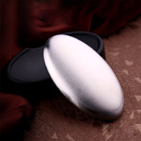 Savon en acier inoxydable ovale, déodorant, pour chef, pour les mains. (1/5)