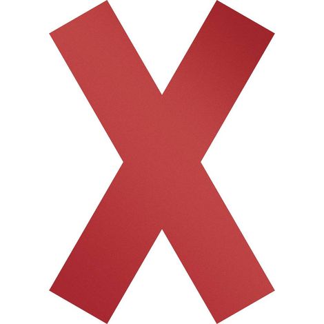 Durable 104903 Autocollant d'instructions en croix, amovible rouge 5 pc(s) (l x H) 135 mm x 193 mm A628462 (1/3)