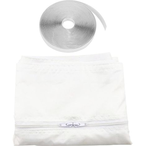 1 tira de sellado, de tela Oxford, resistente al calor, con cinta adhesiva incluida, para ventana corrediza de aire acondicionado portátil. (1/5)