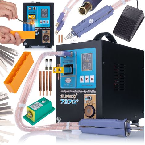 Saldatrice a Punti Sunkko 737G+ – Alta Efficienza e Precisione 1201200A, 0,3/0,25 mm Per Batterie Litio e Elettronica (1/5)