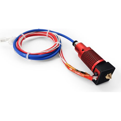 Kit Tête d'Extrusion 24V Assemblé, Buse 0.4mm, Bloc Chauffant, Protection Silicone, Compatible Imprimante 3D Creality CR-10S Pro (1/4)