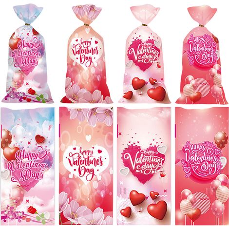 emballage cadeau en verre Saint-Valentin, sachet cadeau de biscuits et bonbons pour la Saint-Valentin (1/5)