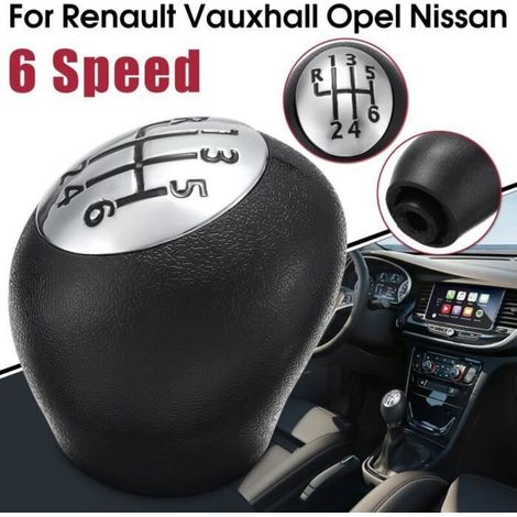 6-Vitesse Pommeau Levier de Vitesse Pour RENAULT Trafic Vauxhall Vivaro