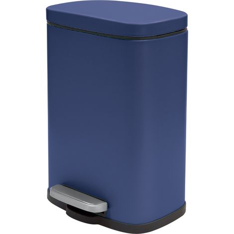 Papelera con pedal Acero AKIRA 5L Azul mate Spirella