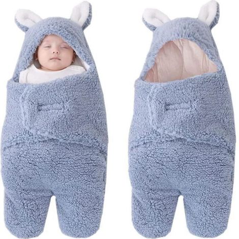 Gigoteuse - Capuche Coupe-Vent - Pour Bébé 0-3 Mois - Bleu - 1 Pièce (1/4)