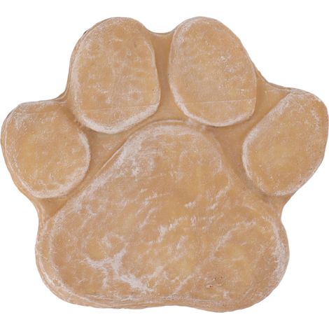 Pierre commémorative avec empreinte de patte de chien, lettrage DIY, marqueur funéraire, monument pour animaux de compagnie, pour extérieur, pelouse, patio, jaune sable