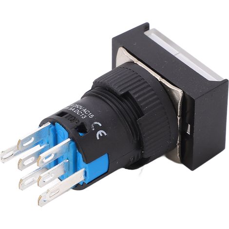 Industrieller, selbstverriegelnder 5-A-Drucktaster mit Beleuchtung, AC/DC 12 V (1/5)