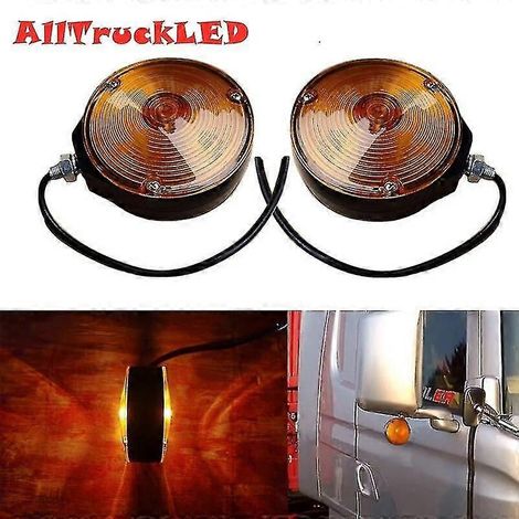 Feu de position latéral rouge ambre avec ampoules 24 V pour camions Volvo, Scania et Mercedes-Benz (E11-yuyu). (1/5)
