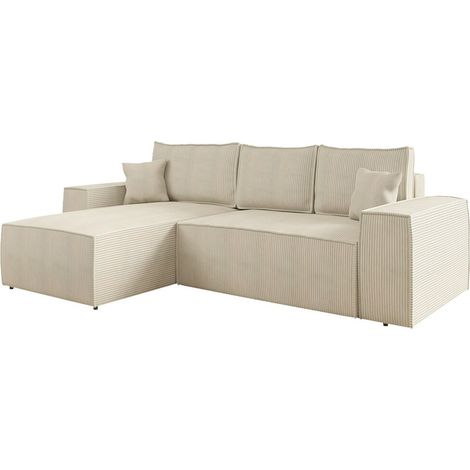 Sofá rinconero Clovis 108, Poso 100, Función de descanso, Almacenaje, 279x174x94cm, 0