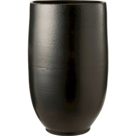 Vase en céramique noir design moderne finition mate - Noir mat profond (1/2)