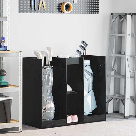 Golf Schrank Uni Schwarz Eichen-Optik 102 x 45 x 85,5 cm