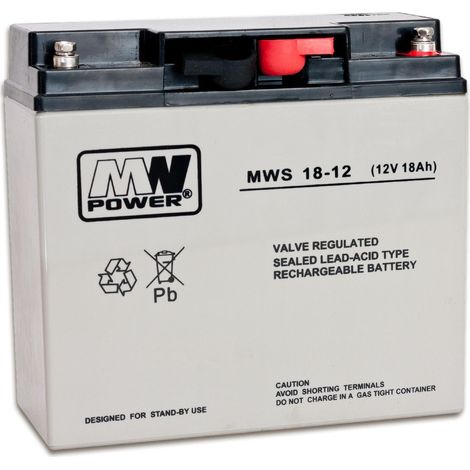 MWS 18-12: MWS 18-12: batteria VRLA AGM 12V/18Ah