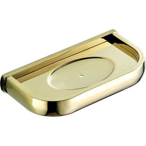 Seifenschale zur Wandmontage aus Messing, Seifenhalter fürs Badezimmer, Duschzubehör (gold) (1/5)