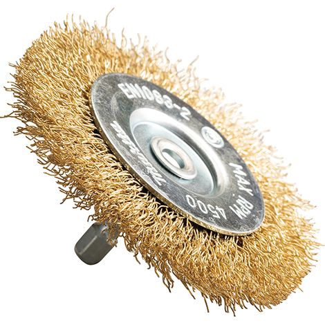 D-73689 Spazzola obliqua ramata per trapano, 75 mm, 0,3 mm, 1/4"