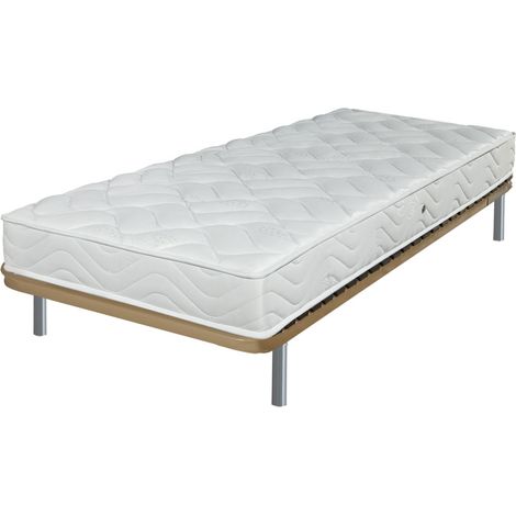 Matelas et sommier 90x190 Mousse - Morgan - Soutien ferme - Fabriqué en France (1/5)