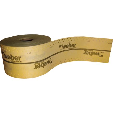Weber Saint-Gobain Bande d'étanchéité BX20, destinée à l'étanchéité de joints de mouvement, des raccords sol et mur, Neutre, carrelage, douche