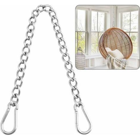 Chaîne inox + 2 mousquetons – charge 400 kg (1/5)