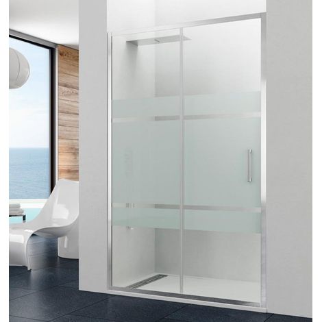 Box doccia PRESTIGE fisso + scorrevole - Estensione: 157-163, Finiture: Frost