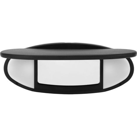 Parasol delantero con espejo de cortesía, antirreflejos, para una conducción segura, compatible con R55, R56 y R60 (2007-2014), negro -Crezuo