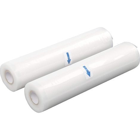Sac sous Vide Alimentaire, Rouleaux d'emballage pour Machine sous Vide, Économiseur de Nourriture,sans BPA (2 Paquet,20×500cm) (1/5)