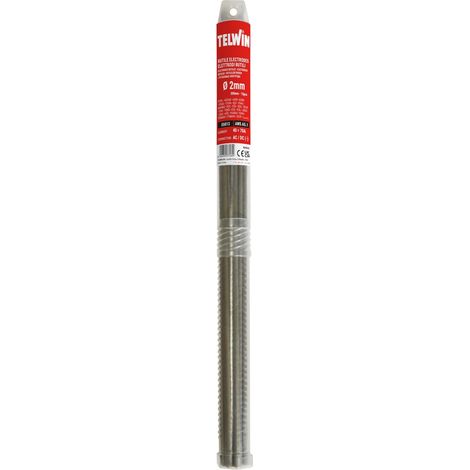 Telwin 804565 Elettrodi Rutili per Saldatura D. 2 Ø, 0.1 V, Grigio, 1 Set di 15 Pezzi (1/4)