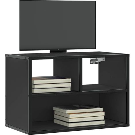 TV-Schrank Schwarz 60x31x39,5 cm Holzwerkstoff und Metall