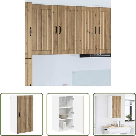 Küchenschränke Holz - Küchenschrank Artisan-Eiche 40 x 31 x 80 cm Holzwerkstoff (1/5)