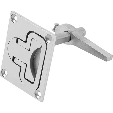 Verrou de plancher en acier inoxydable à encastrer, loquet de trappe pour bateau, quincaillerie marine, fixation étanche, 1 pièce (1/4)