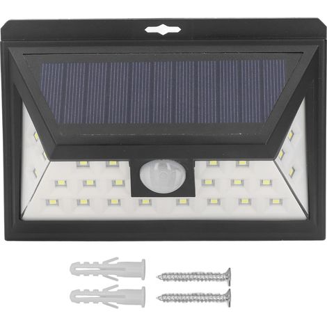 Applique murale solaire à 24 LED, étanche IP65, détecteur de mouvement PIR, éclairage de sécurité extérieur pour jardin. (1/5)