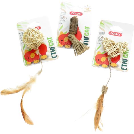3 jouets en rotin et Matatabi, jouet pour chat - animallparadise (1/5)