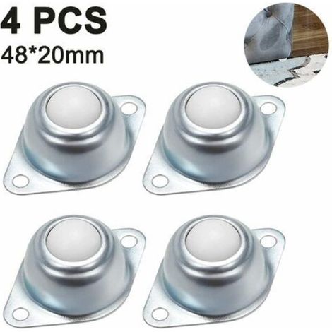 Transformez vos meubles en objets mobiles avec ces 4 roulettes à billes en nylon - Idéales pour chariots à bagages, meubles et étagères (1/5)