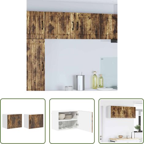 vidaXL Geräucherte Eiche - Küchenschrank 2 pcs Geräucherte Eiche 50 x 31 x 40 cm (1/5)