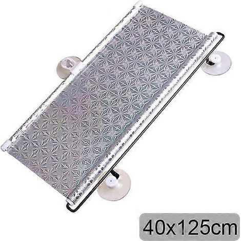 Pare-soleil rétractable pour voiture, rideau pare-soleil latéral pour pare-brise, enrouleur, protection UV, universel, pliable, 40 x 125 cm, argent (1/5)