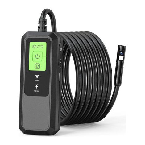 Caméra d'inspection étanche IP67 1m avec 8 LED – Résolution 1440P – Câble semi-rigide – Accessoires miroir, crochet, aimant – Compatible Android/iPhone (1/5)