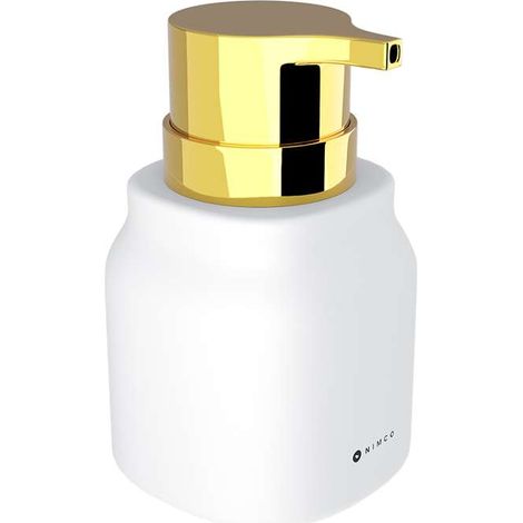 Nimco Eni - Dispensador de jabón líquido, blanco mate/dorado ENB 31-G-05 (1/5)
