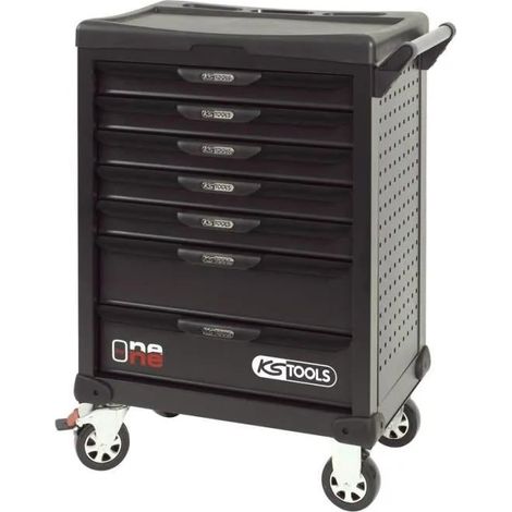 KS Tools Ultimate Werkstattwagen Schwarz 7 Schubladen